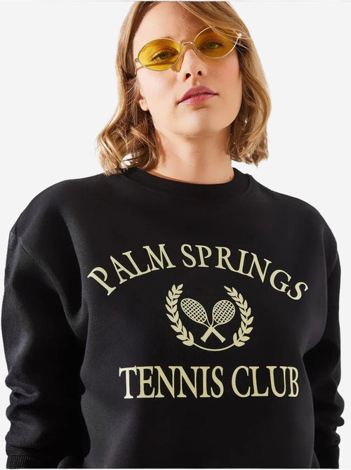 Sweatshirt universitária vintage com três fios escovados palm springs tennis da mbhs lucci - Kiabi