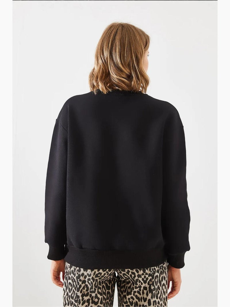 Sweatshirt universitária vintage com três fios escovados palm springs tennis da mbhs lucci Preto - Kiabi