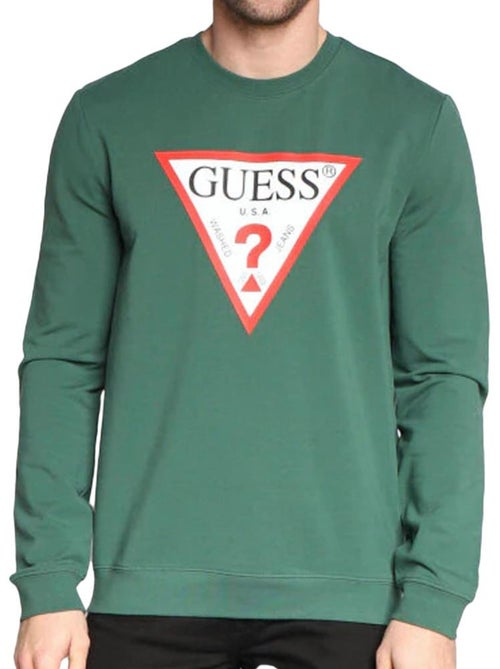 Sweatshirt verde masculina guess com logótipo triângulo - Kiabi Sweatshirt verde masculina guess com logótipo triângulo - Kiabi