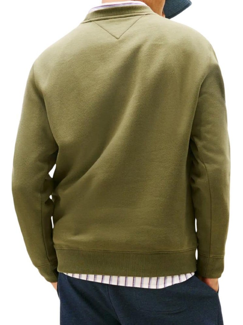 Sweatshirt Verde Masculina Tommy Hilfiger Reg Flag Crews Verde - Kiabi