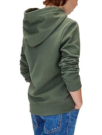 Sweatshirt verde menino calvin klein jeans com monograma pequeno