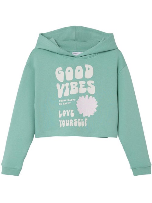 Sweatshirt Verde para Menina Name it Juka - Kiabi Sweatshirt Verde para Menina Name it Juka - Kiabi
