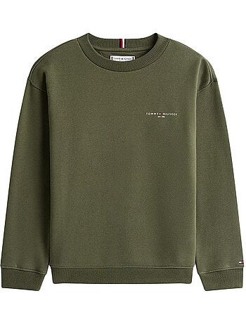 Sweatshirt verde tommy hilfiger para menino mini corp