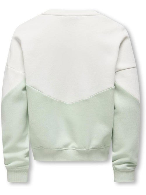 Sweatshirt verde/branco para menina kids only kogruna - Kiabi Sweatshirt verde/branco para menina kids only kogruna - Kiabi