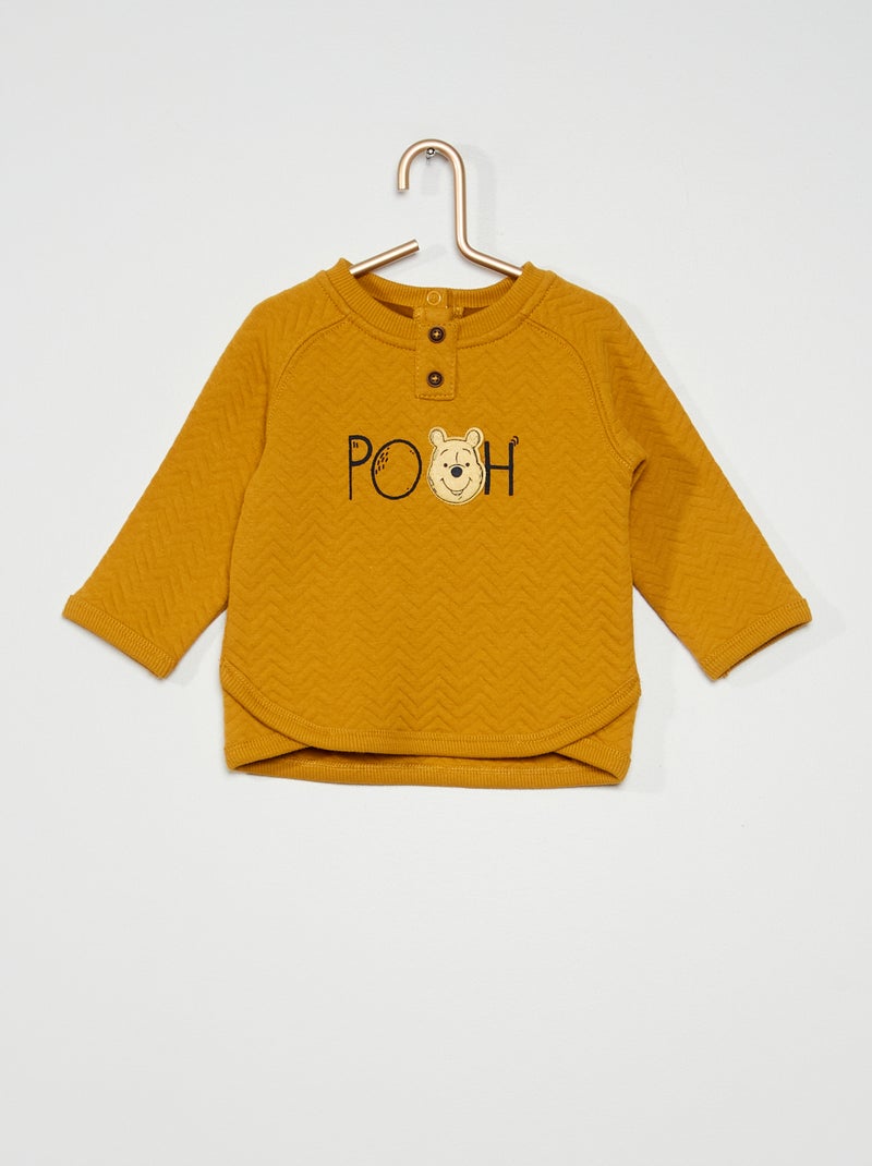 Sweatshirt 'Winnie' de malha jacquard AMARELO - Kiabi