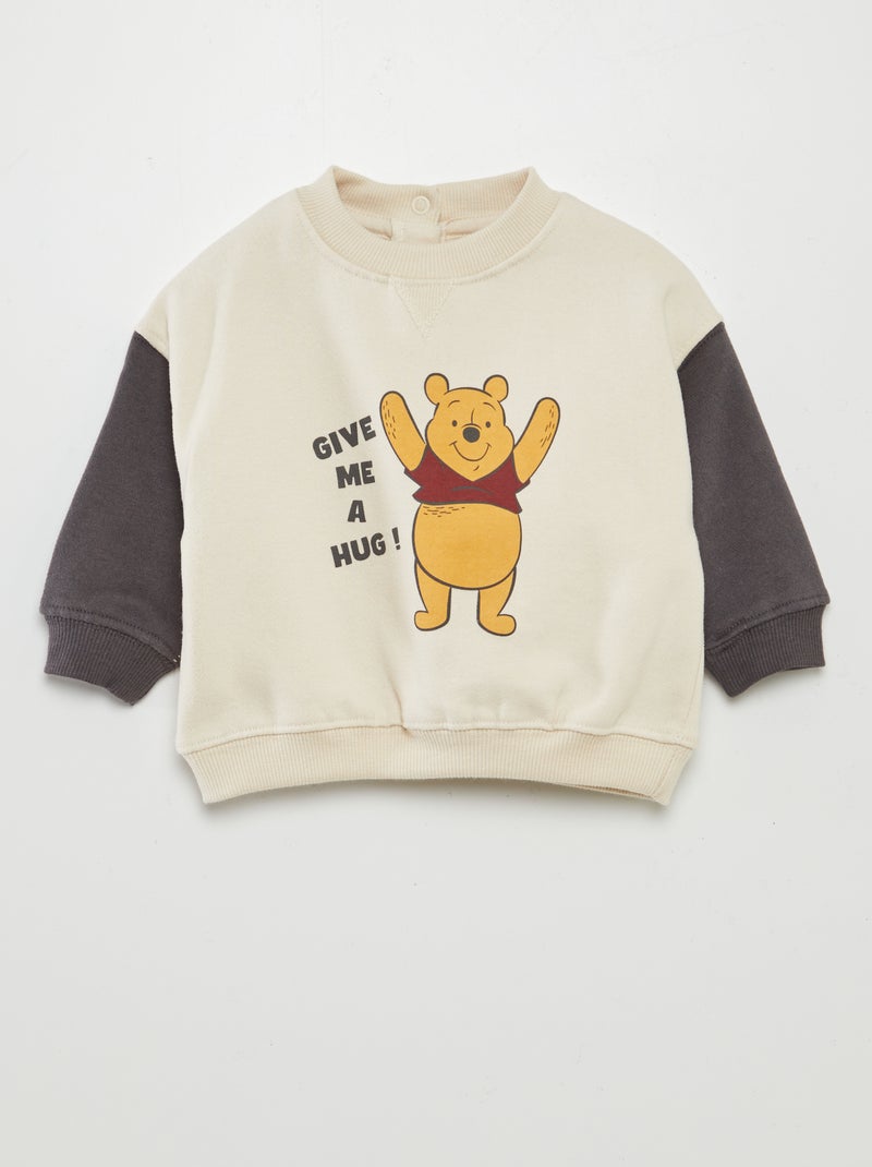 Sweatshirt 'Winnie' 'Disney' em moletão cardado BRANCO - Kiabi