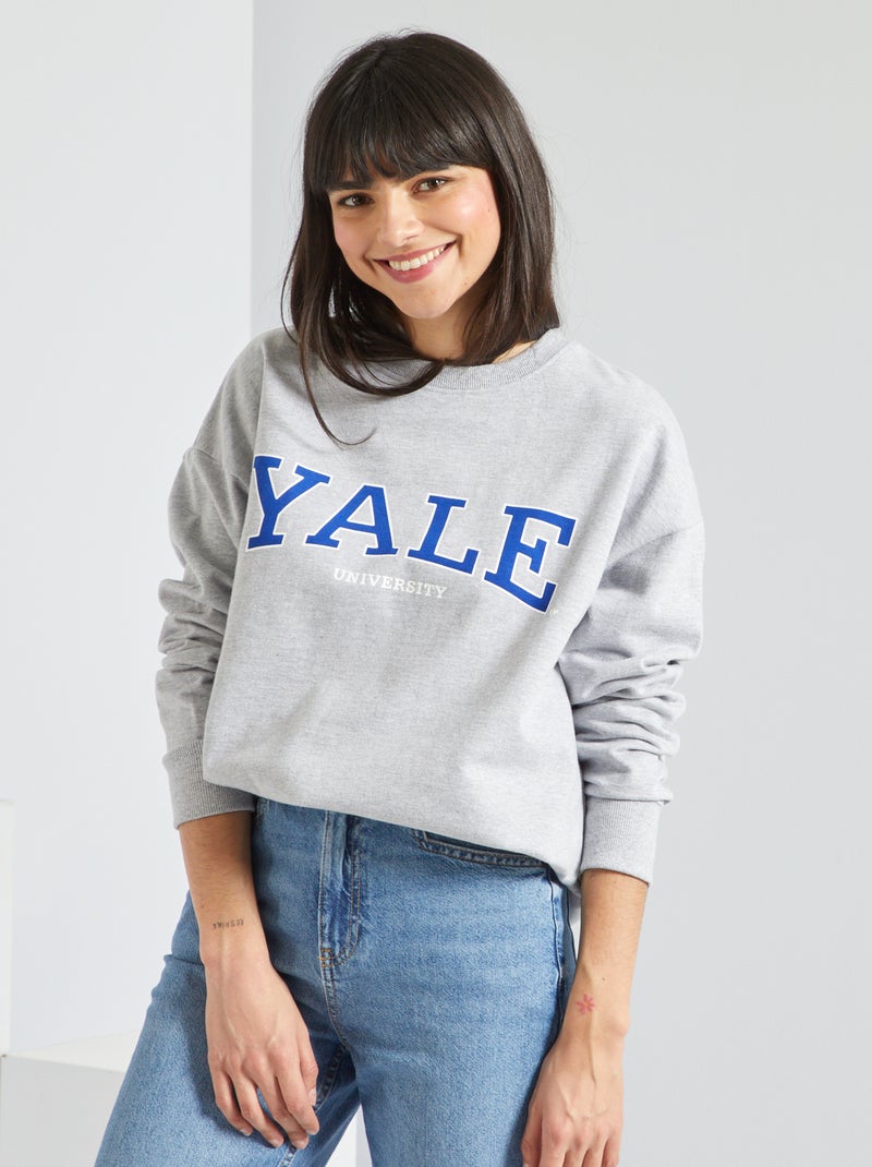 Sweatshirt 'Yale University' CINZA - Kiabi