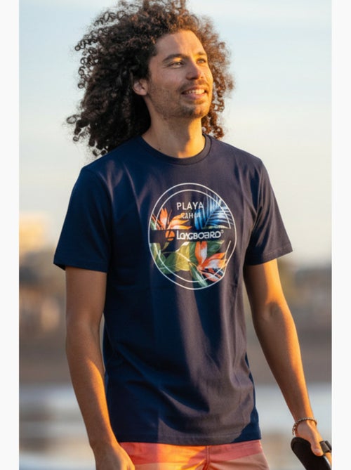 T-shirt - azul-marinho - longboard - Kiabi