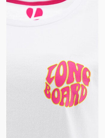 T-shirt - branco - longboard