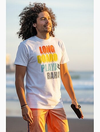 T-shirt - branco - longboard
