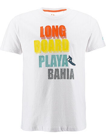 T-shirt - branco - longboard