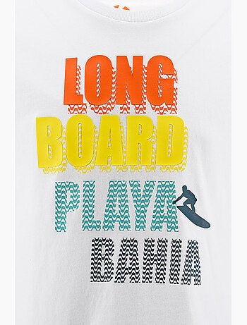 T-shirt - branco - longboard