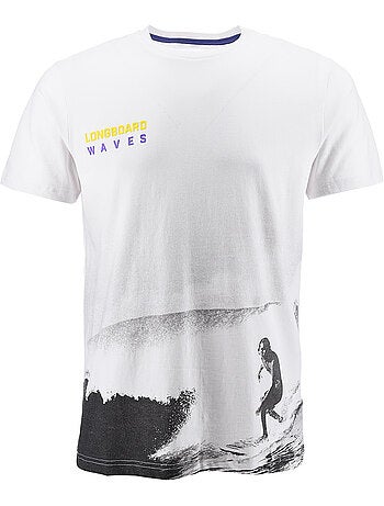 T-shirt - branco - longboard