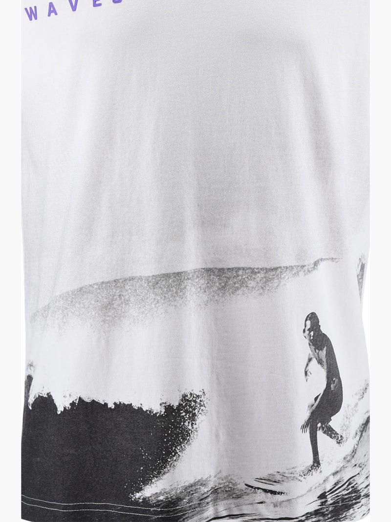 T-shirt - branco - longboard Branco - Kiabi