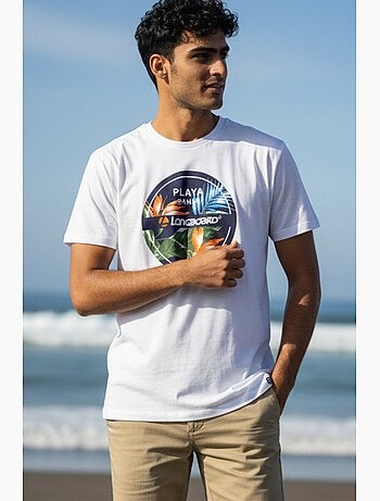 T-shirt - branco - longboard