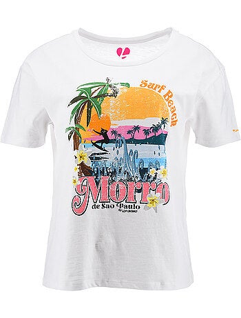 T-shirt - branco - longboard