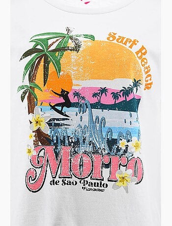 T-shirt - branco - longboard