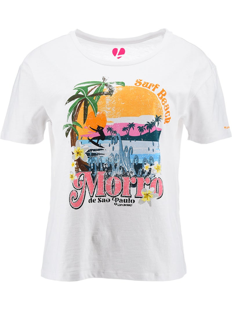 T-shirt - branco - longboard Branco - Kiabi