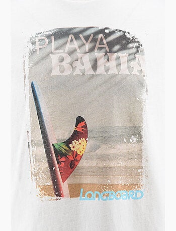 T-shirt - branco - longboard