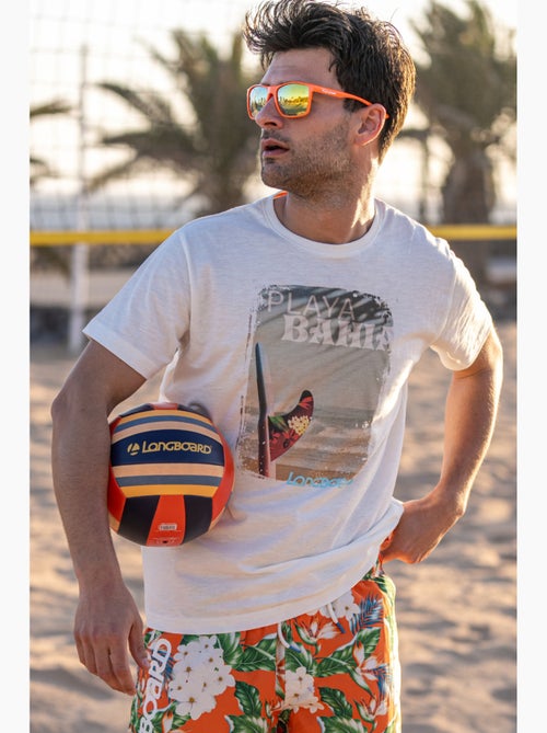 T-shirt - branco - longboard - Kiabi