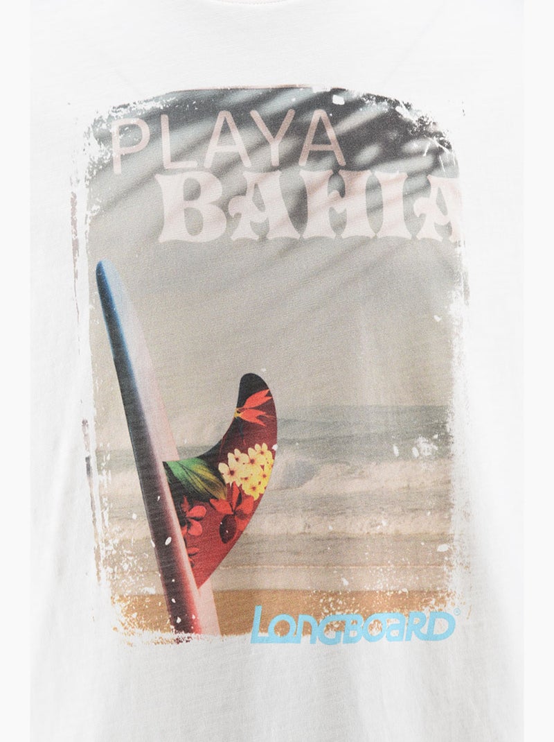 T-shirt - branco - longboard Branco - Kiabi