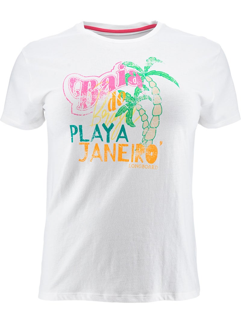 T-shirt - branco - longboard Branco - Kiabi