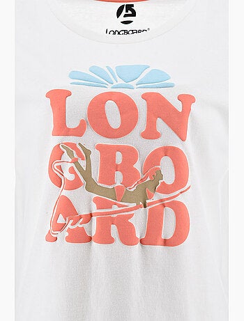T-shirt - branco - longboard