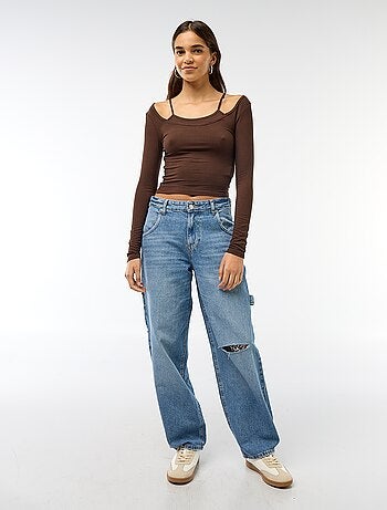 T-shirt - Camisola com efeito 2 em 1