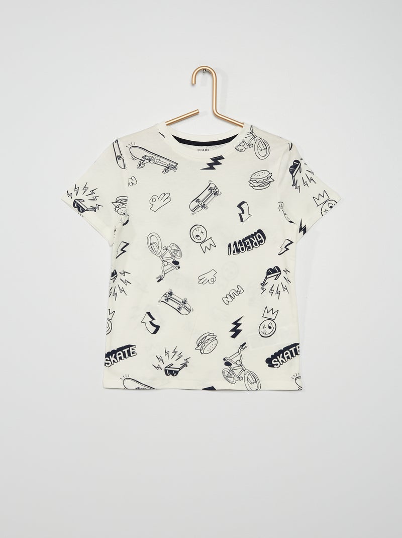T-shirt 100% algodão BEGE - Kiabi