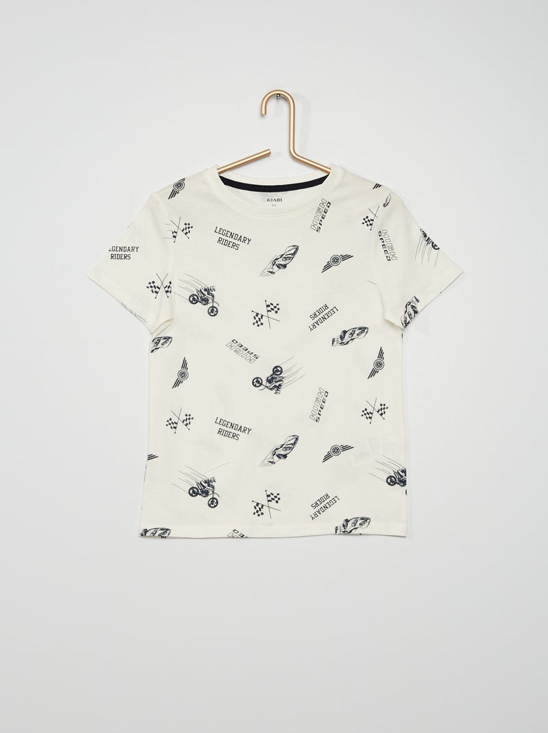 T-shirt 100% algodão BRANCO - Kiabi