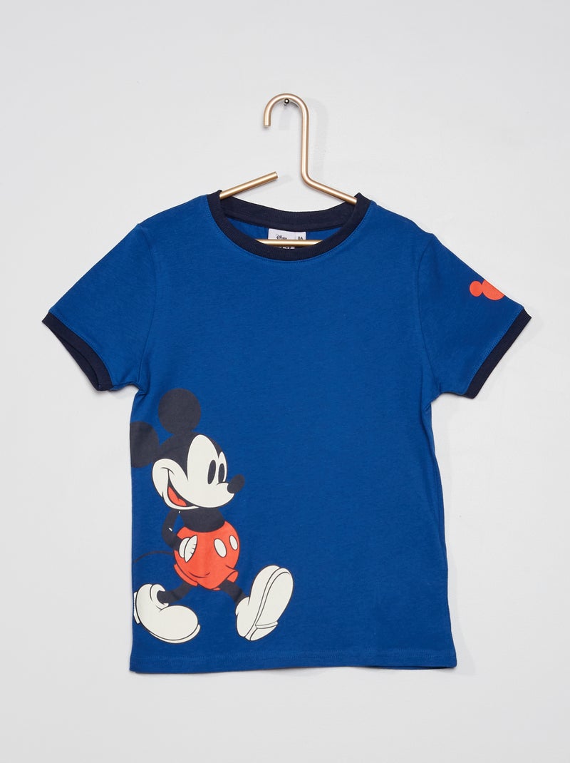 T-shirt 100% algodão 'Mickey' AZUL - Kiabi