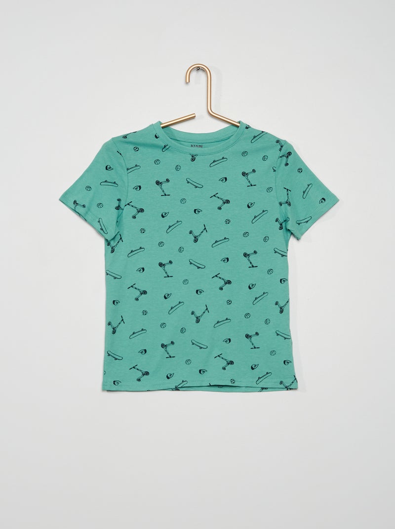 T-shirt 100% algodão VERDE - Kiabi