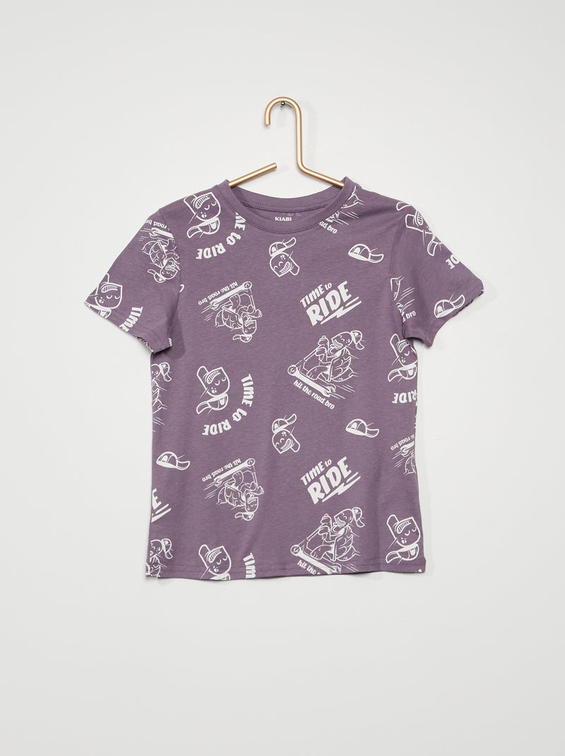 T-shirt 100% algodão VIOLETA - Kiabi