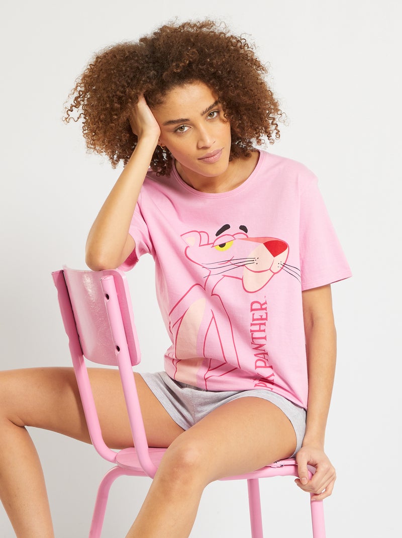 T-shirt 'A Pantera Cor-de-Rosa' BEGE - Kiabi