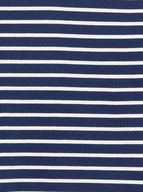 T-shirt à riscas de manga comprida - Kiabi