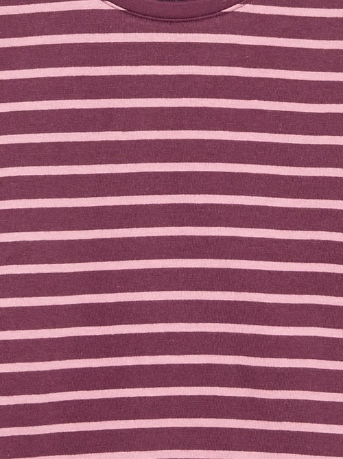 T-shirt à riscas de manga comprida - Kiabi
