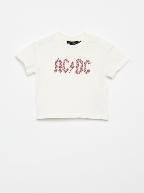 T-shirt 'AC DC' de manga curta - Kiabi