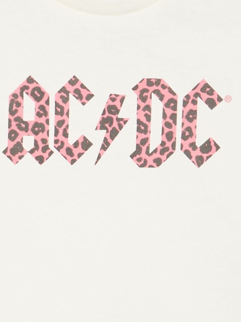 T-shirt 'AC DC' de manga curta Branco - Kiabi