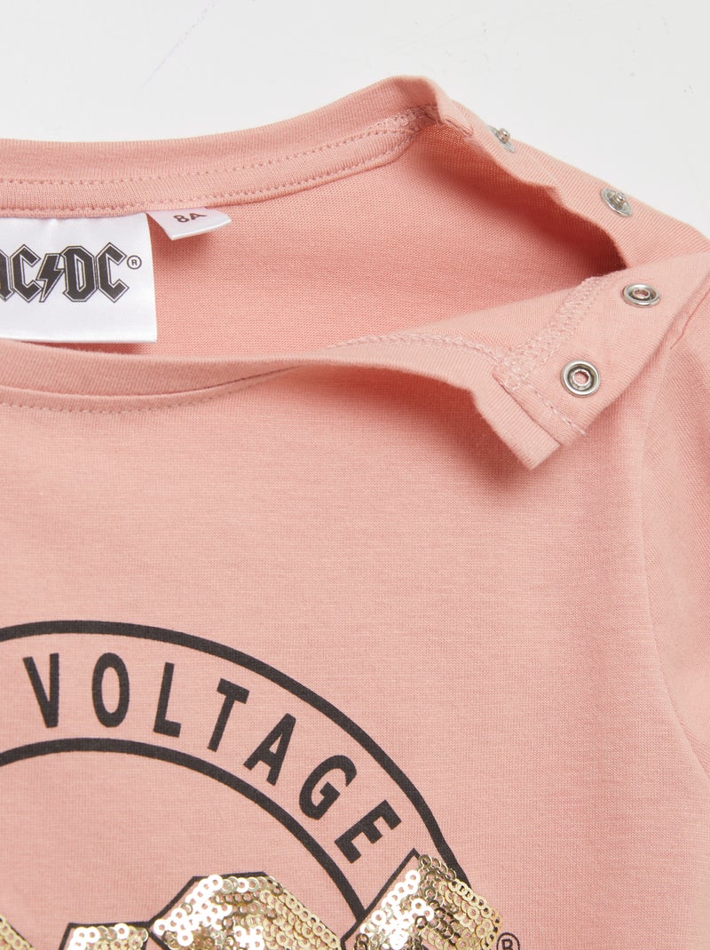 T-shirt 'AC/DC' - So Easy ROSA - Kiabi