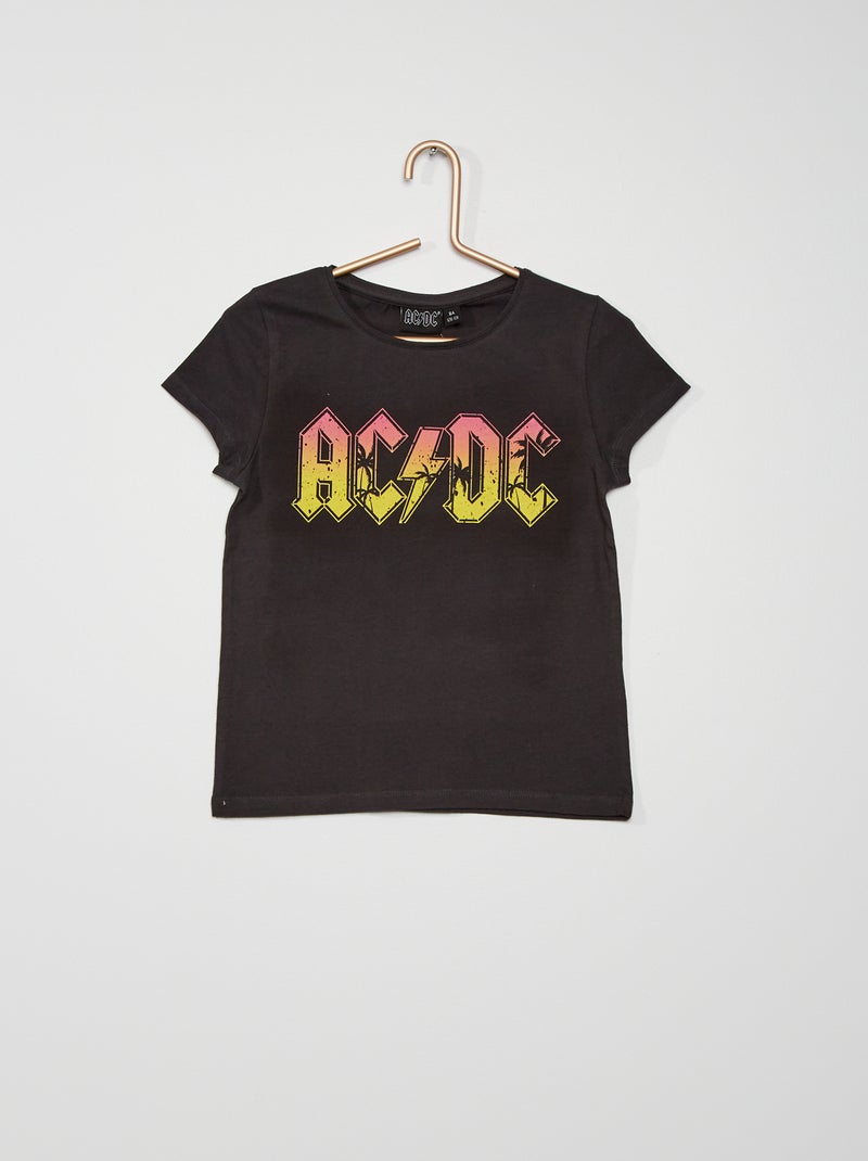T-shirt 'AC/DC' Cinza Escuro - Kiabi