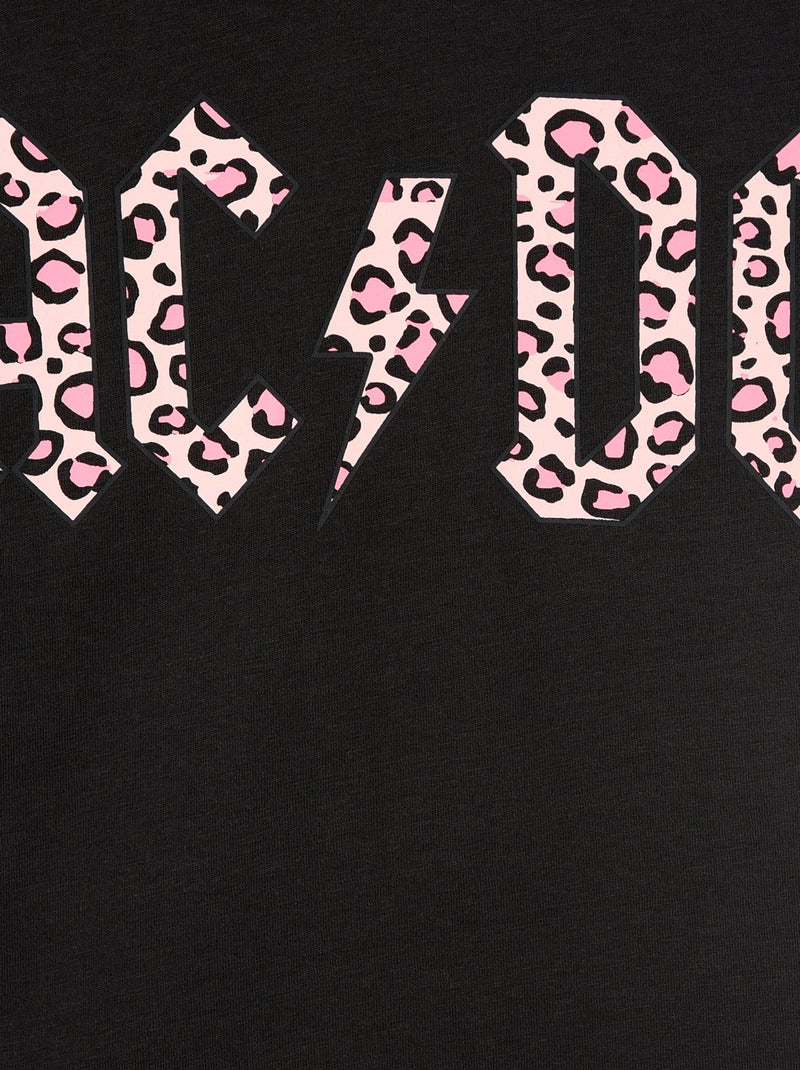 T-shirt 'AC/DC' de manga curta Preto - Kiabi