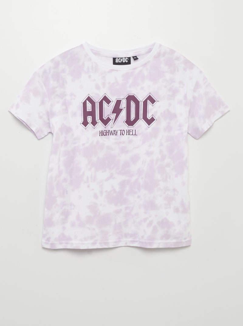 T-shirt 'AC/DC' de manga curta VIOLETA - Kiabi