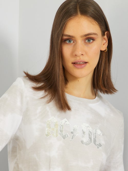 T-shirt 'AC/DC' efeito tie and dye - Kiabi