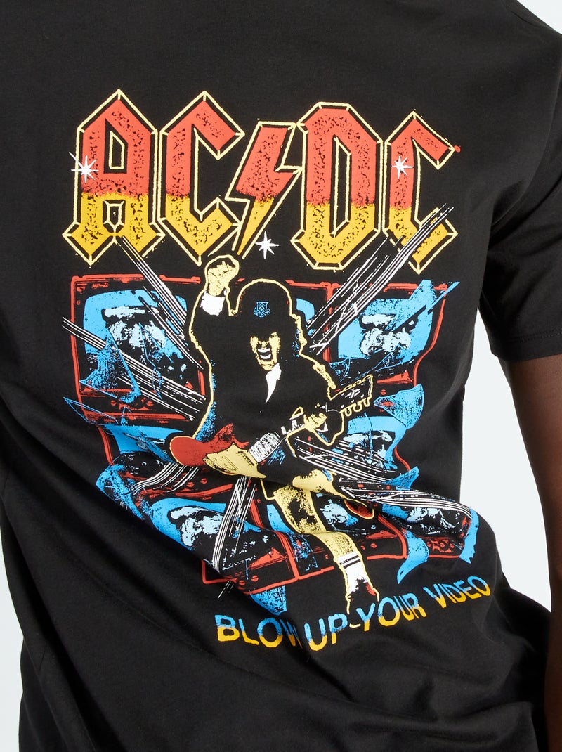 T-shirt 'AC/DC' em jersey - Preto - Homem - 13.00€ - Kiabi