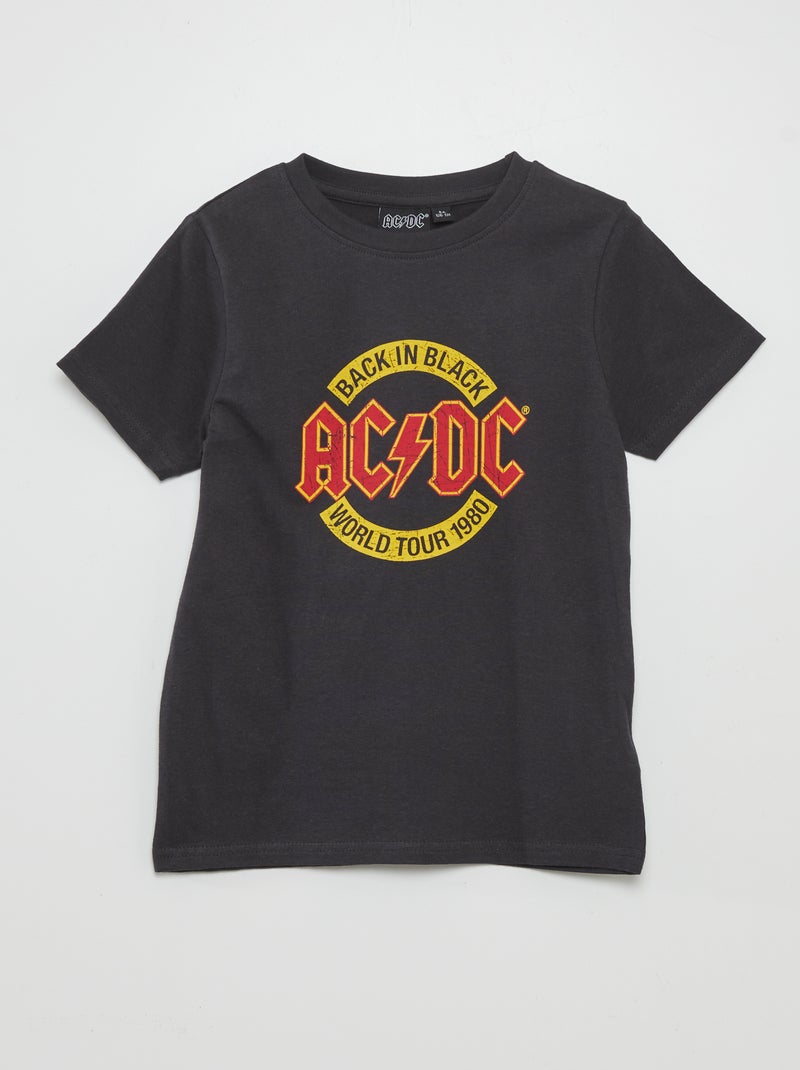 T-shirt 'AC/DC' manga curta Preto - Kiabi