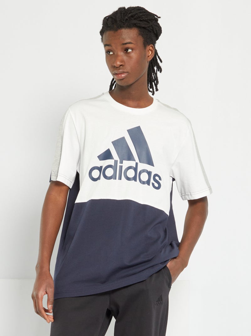 T-shirt 'Adidas' color-block BRANCO - Kiabi