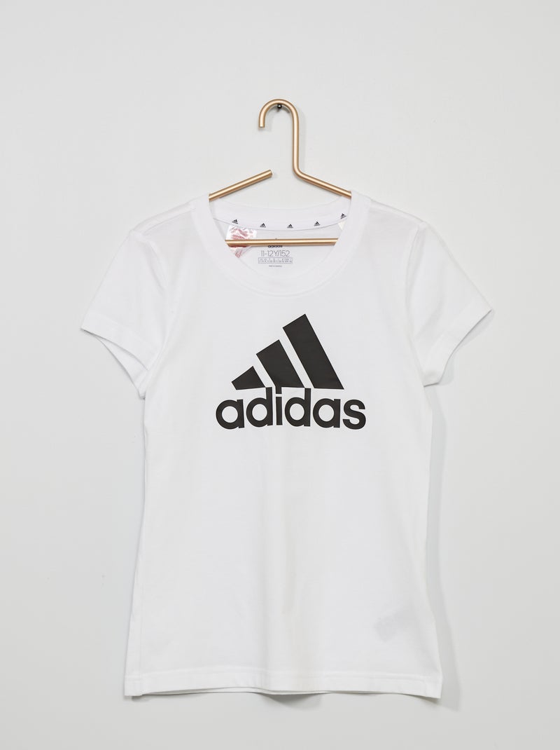 T-shirt 'adidas' em puro algodão BRANCO - Kiabi