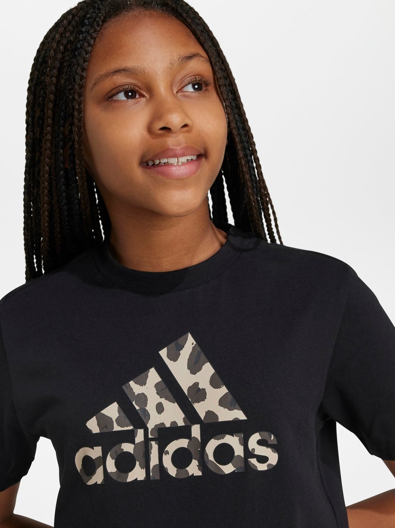T-shirt 'adidas' leopardo PRETO - Kiabi