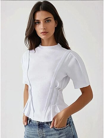 T-shirt ajustada com gola redonda hiccup