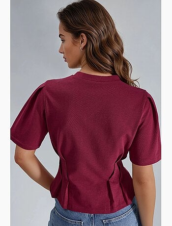 T-shirt ajustada com gola redonda hiccup